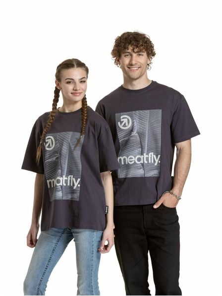 Meatfly Meatfly unisex tričko Junglist Green Yellow Leaf | Šedá