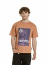 Meatfly Meatfly unisex tričko Junglist Pink Leaf | Oranžová