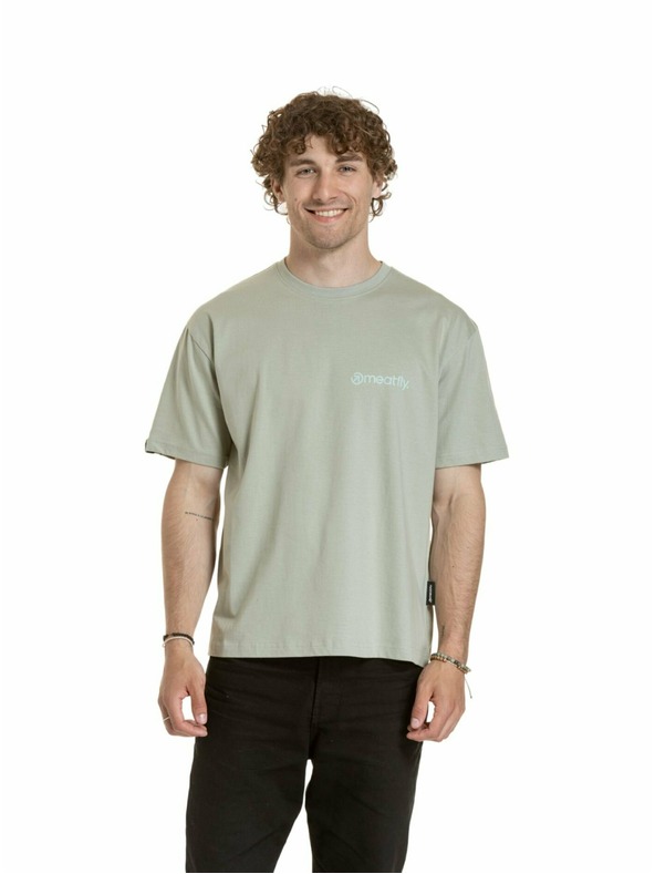 Meatfly Meatfly unisex tričko Minimal Mossy Green