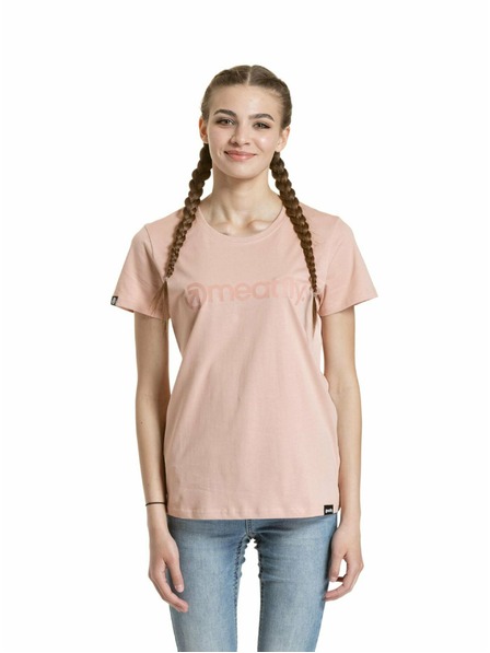 Meatfly Meatfly dámské tričko Ladies MF Logo Sepia Rose | Růžová