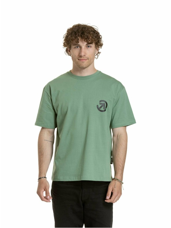 Meatfly Meatfly unisex tričko Cachuma Hedge Green Mountains