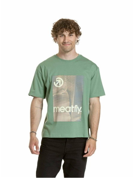 Meatfly Meatfly unisex tričko Junglist Grey Leaf | Šedá