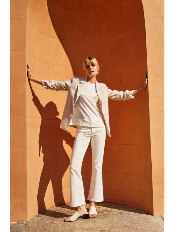 Moodo Dámské bílé tričko s potiskem