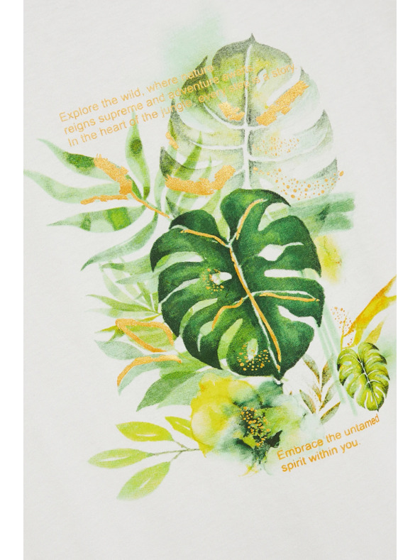 Moodo Dámské bílé tričko s potiskem