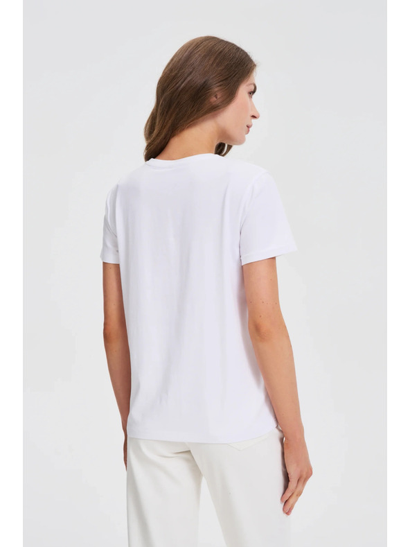 Moodo Bílé tričko s potiskem