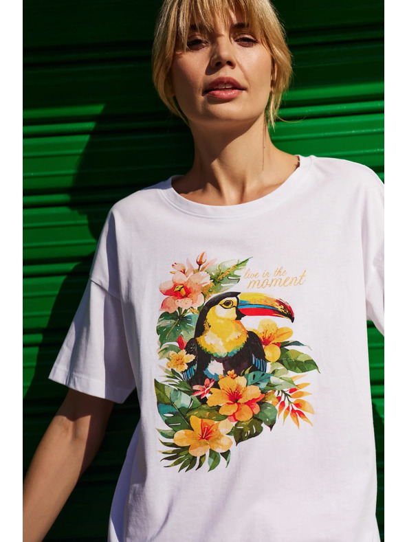 Moodo Dámské tričko Moodo – bílé