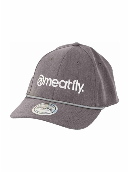 Meatfly Meatfly kšiltovka Gaten Flexfit Grey / White Logo | Šedá | Velikost