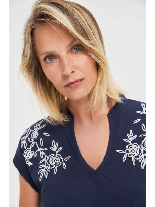 Moodo Dámský top Moodo – námořnická modrá barva