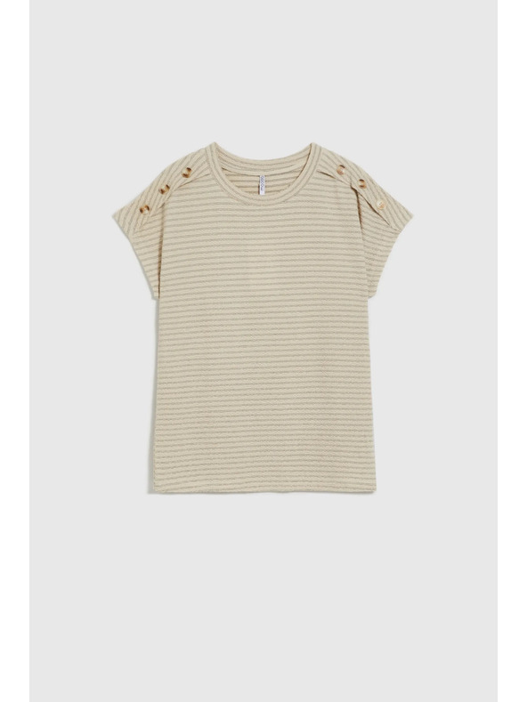 Moodo Dámské tričko Moodo – světle béžová