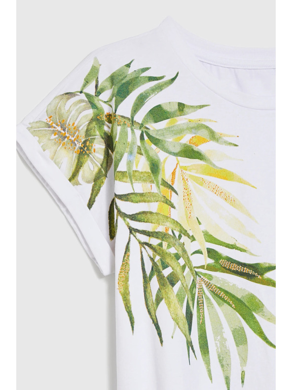 Moodo Dámské asymetrické tričko Moodo – bílé