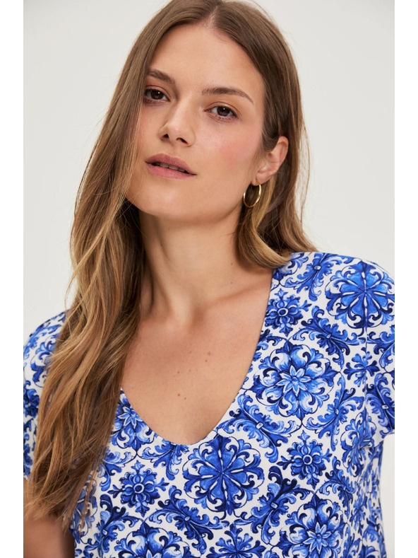 Moodo Dámské tričko Moodo – modré