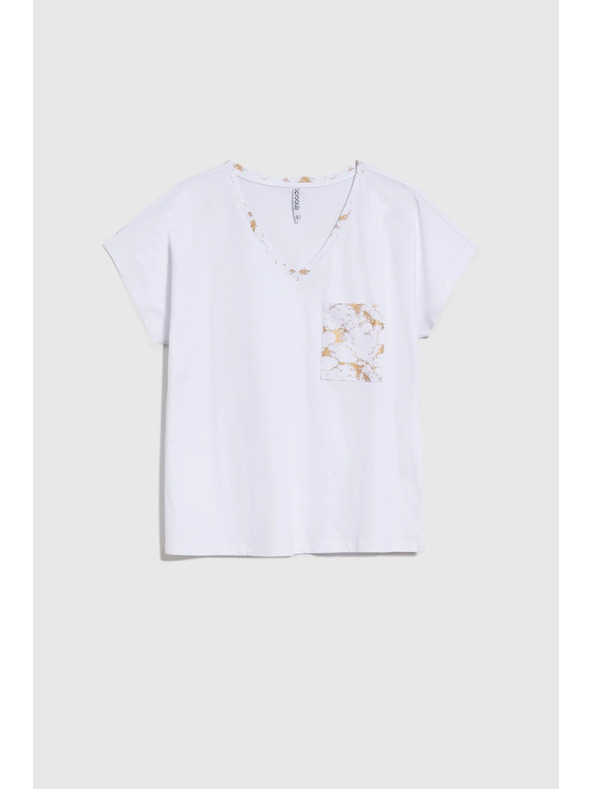 Moodo Dámské bavlněné tričko Moodo – bílé