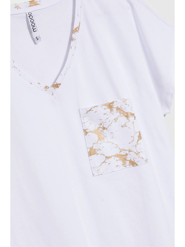 Moodo Dámské bavlněné tričko Moodo – bílé