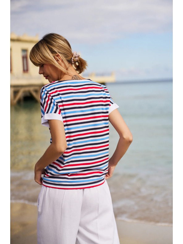 Moodo Dámské pruhované tričko