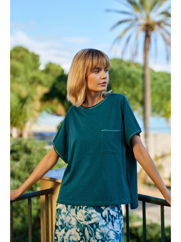 Moodo Dámský top s kapsou Moodo