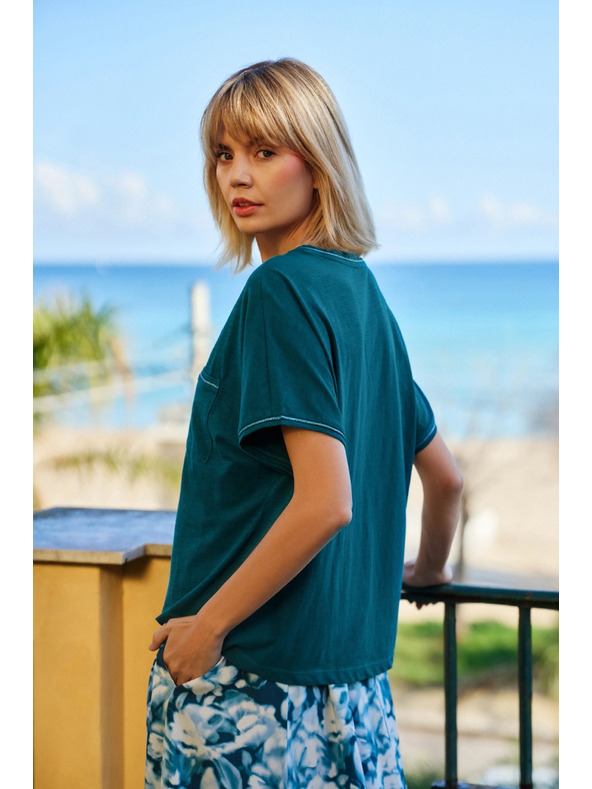 Moodo Dámský top s kapsou Moodo