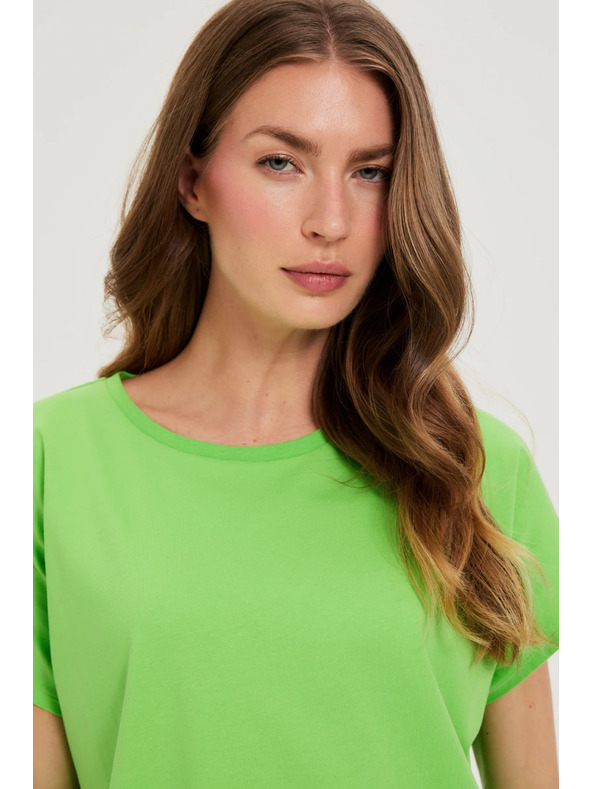 Moodo Dámské bavlněné tričko Moodo – světle zelené
