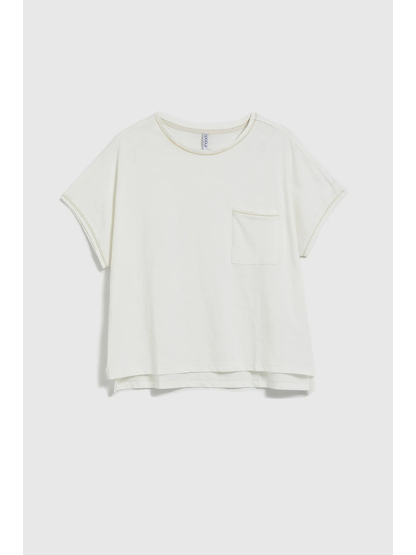 Moodo Dámský top s kapsou - bílý