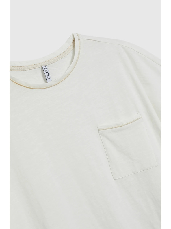 Moodo Dámský top s kapsou - bílý