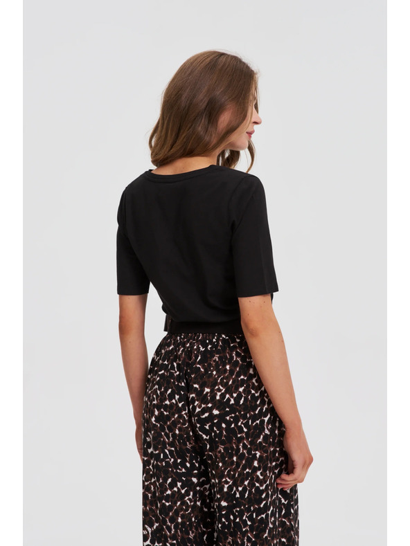 Moodo Černý basic top s 3/4 rukávem Moodo