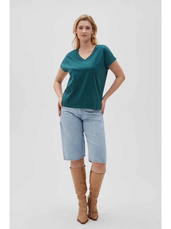 Moodo Dámské tričko Moodo – petrolejové