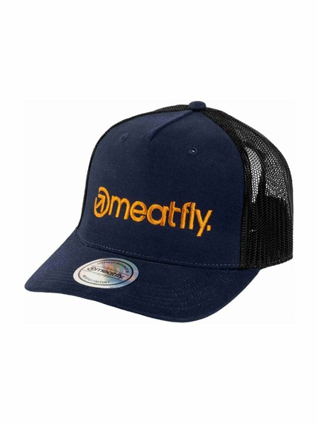 Meatfly Meatfly kšiltovka Shaun Trucker Navy / Brown Logo | Hnědá | Velikost