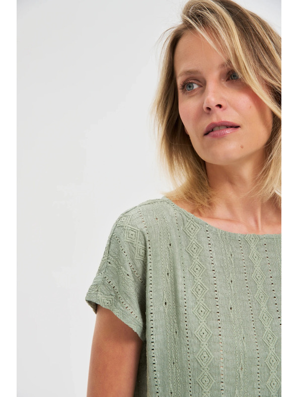 Moodo Dámské tričko Moodo – olivová