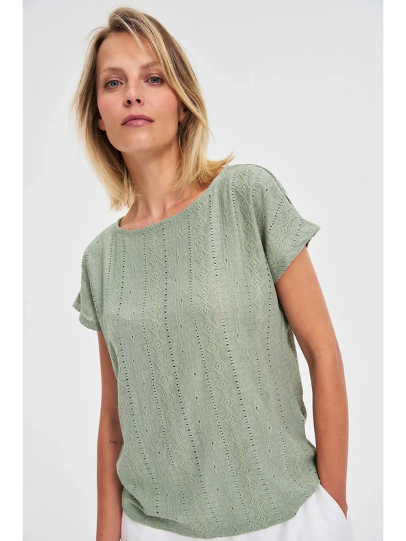 Moodo Dámské tričko Moodo – olivová