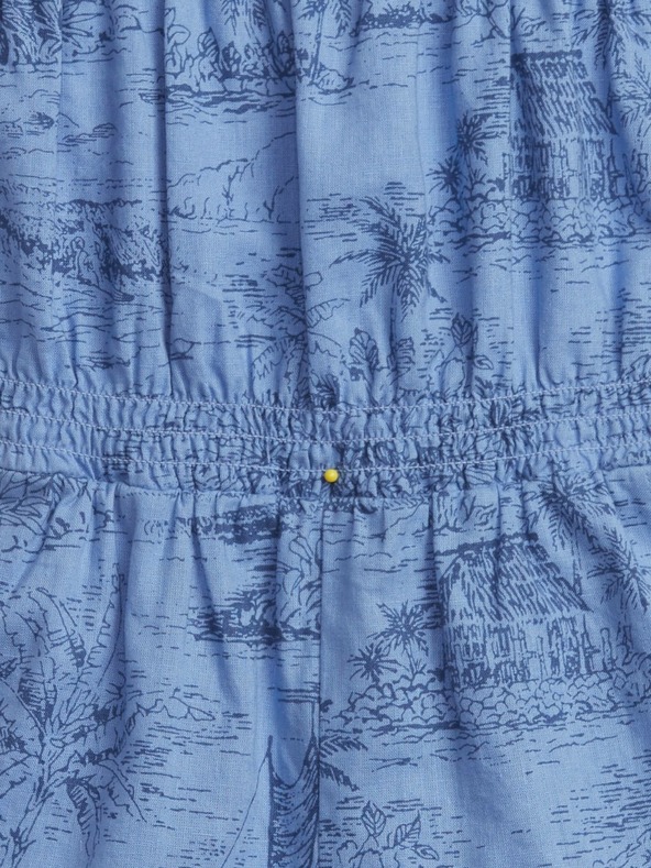 GAP Baby lněný vzorovaný overal GAP