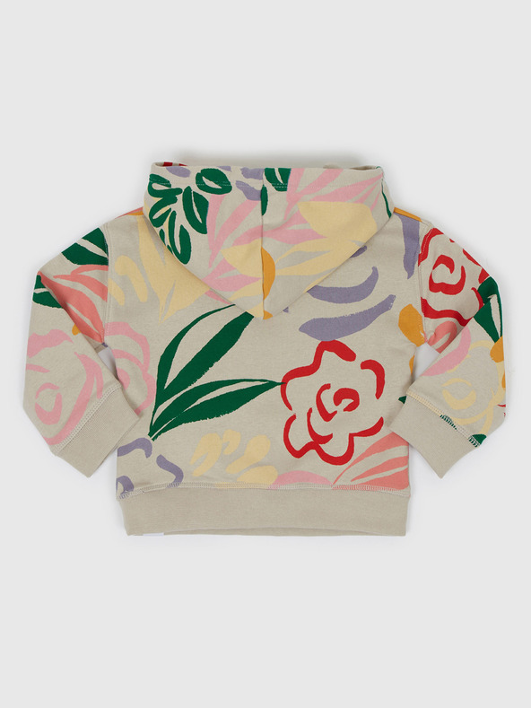 GAP Baby mikina floral s kapucí GAP