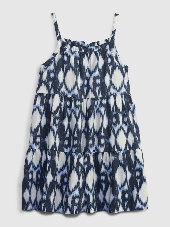 GAP Baby lněné vzorované šaty GAP