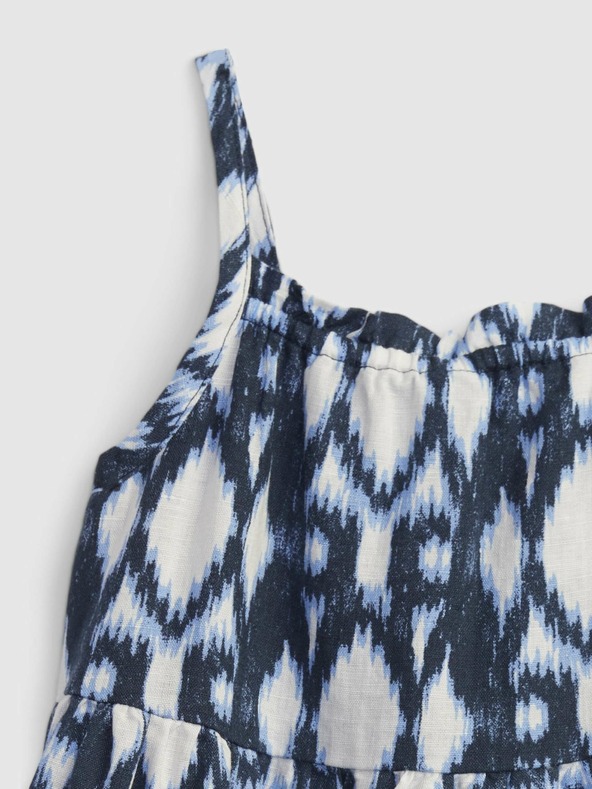 GAP Baby lněné vzorované šaty GAP