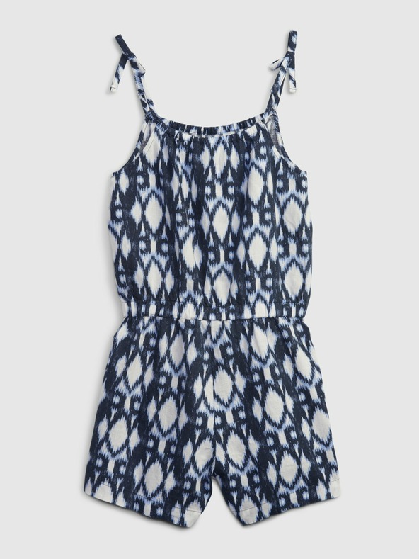GAP Dětský lněný vzorovaný overal GAP