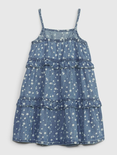 GAP Baby džínové šaty s volánky GAP