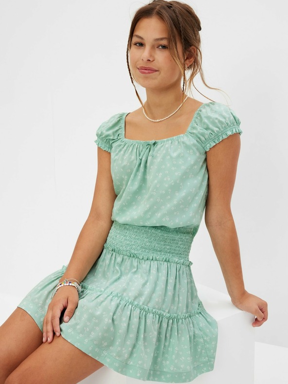 GAP Dětský top s nabíranými rukávy GAP