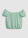 GAP Dětský top s nabíranými rukávy GAP