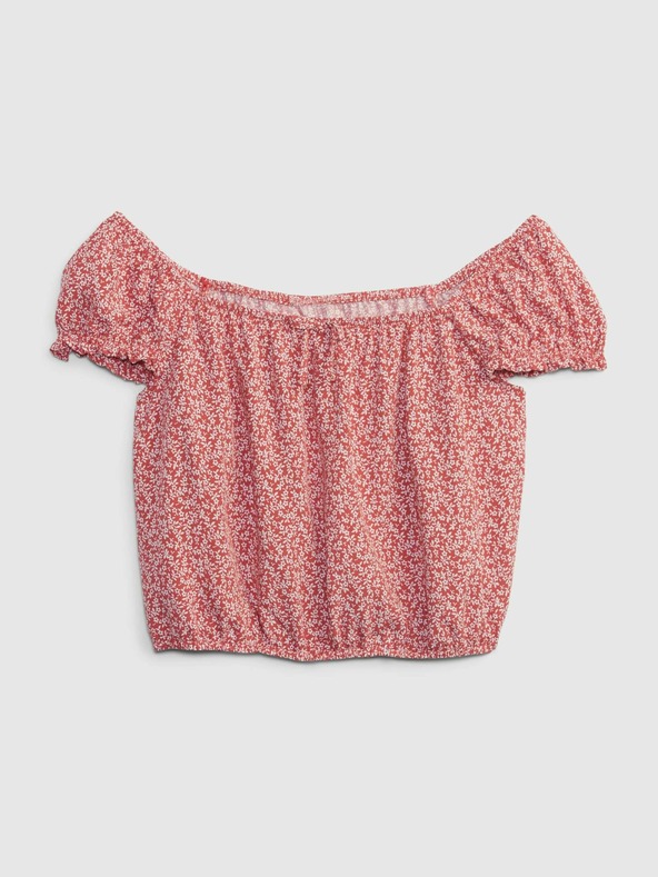 GAP Dětský top s nabíranými rukávy GAP