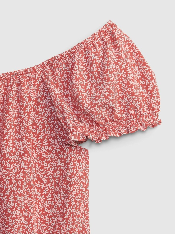 GAP Dětský top s nabíranými rukávy GAP