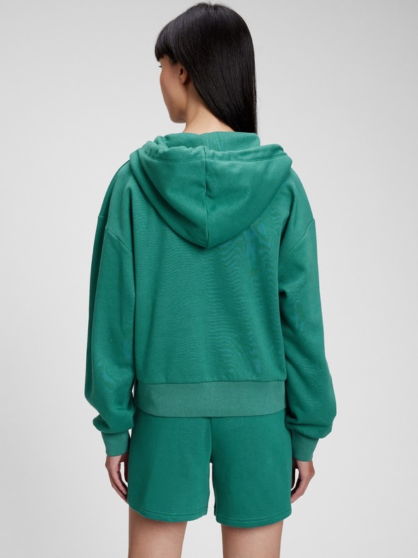 GAP Mikina na zip a s kapucí crop GAP