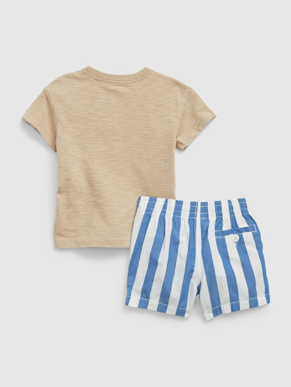 GAP Baby set tričko a pruhované kraťasy GAP