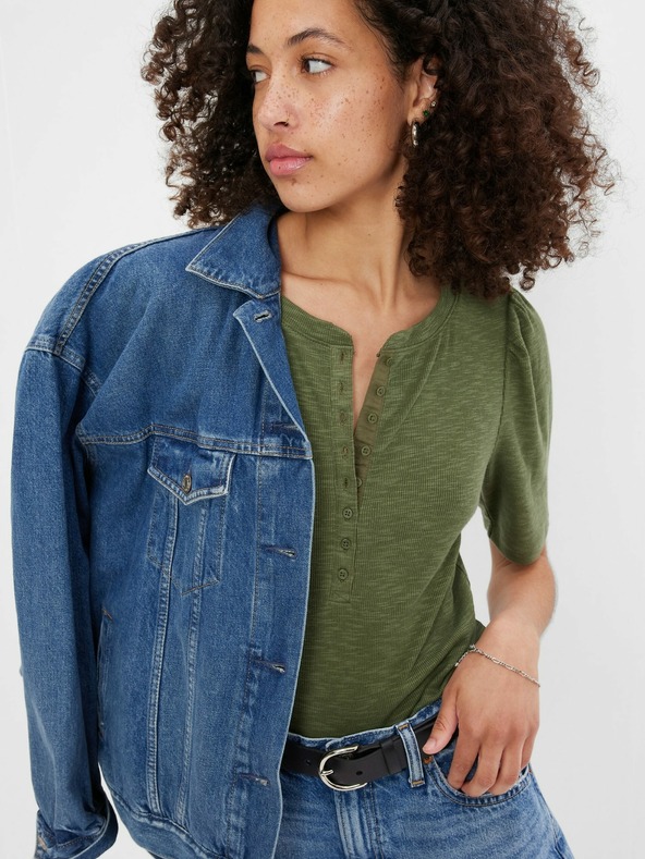 GAP Tričko s nabíranými rukávy GAP