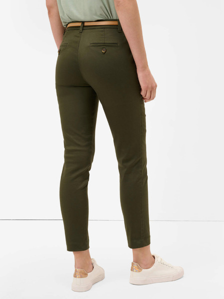 Orsay Khaki zkrácené chino kalhoty s páskem ORSAY