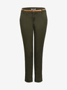 Orsay Khaki zkrácené chino kalhoty s páskem ORSAY