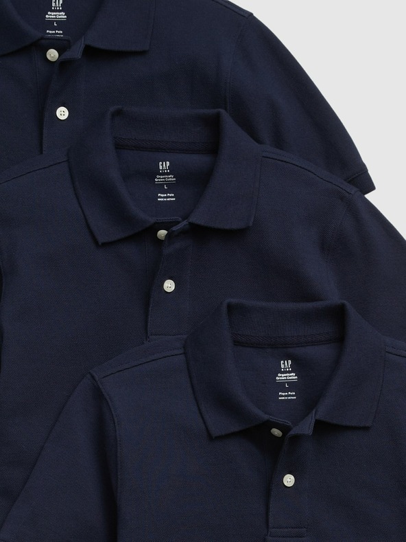 GAP Dětská polo trička uniform organic, 3 ks GAP