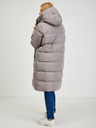 Orsay Šedý dámský péřový kabát ORSAY