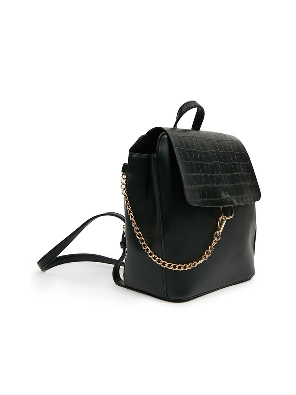 Orsay Černý dámský batoh s krokodýlím vzorem ORSAY