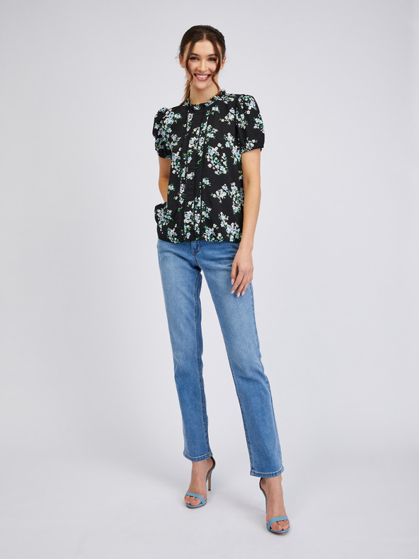 Orsay Černá dámská květovaná halenka ORSAY