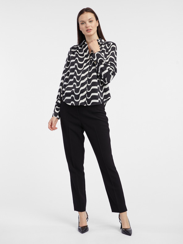 Orsay Bílo-černá dámská vzorovaná halenka ORSAY