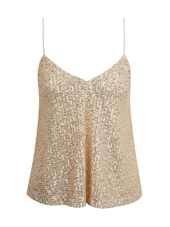 Orsay Dámské tílko s flitry ve zlaté barvě ORSAY