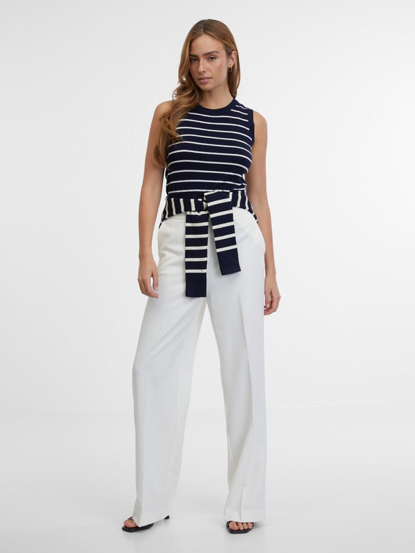 Orsay Tmavě modrý dámský pruhovaný top ORSAY